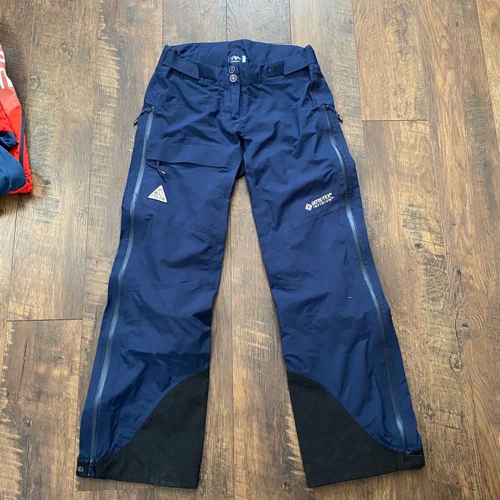 Maloja Women's Wide Leg Rain Pants in Navy Blue